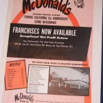 One of the first ads to own a McDonalds Franchise.