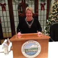 Hallowell Mayor Warren, at the Podium in City Hall